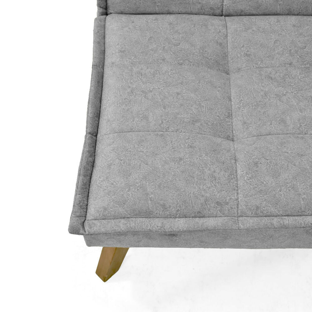 Sofa Cama Morrison 174x100x80 Reclinable Tela Gris