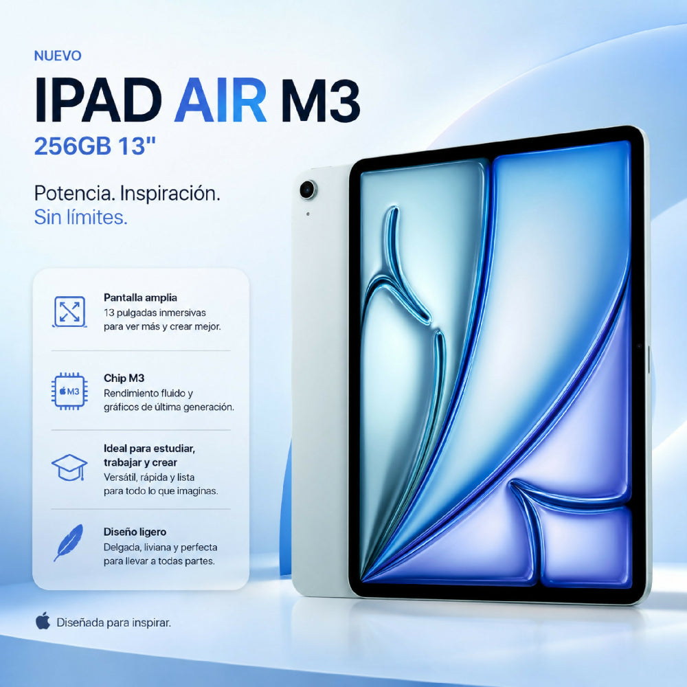 Tablet Apple iPad Air 13'' M3 256gb Diseño UltraDelgado Celeste