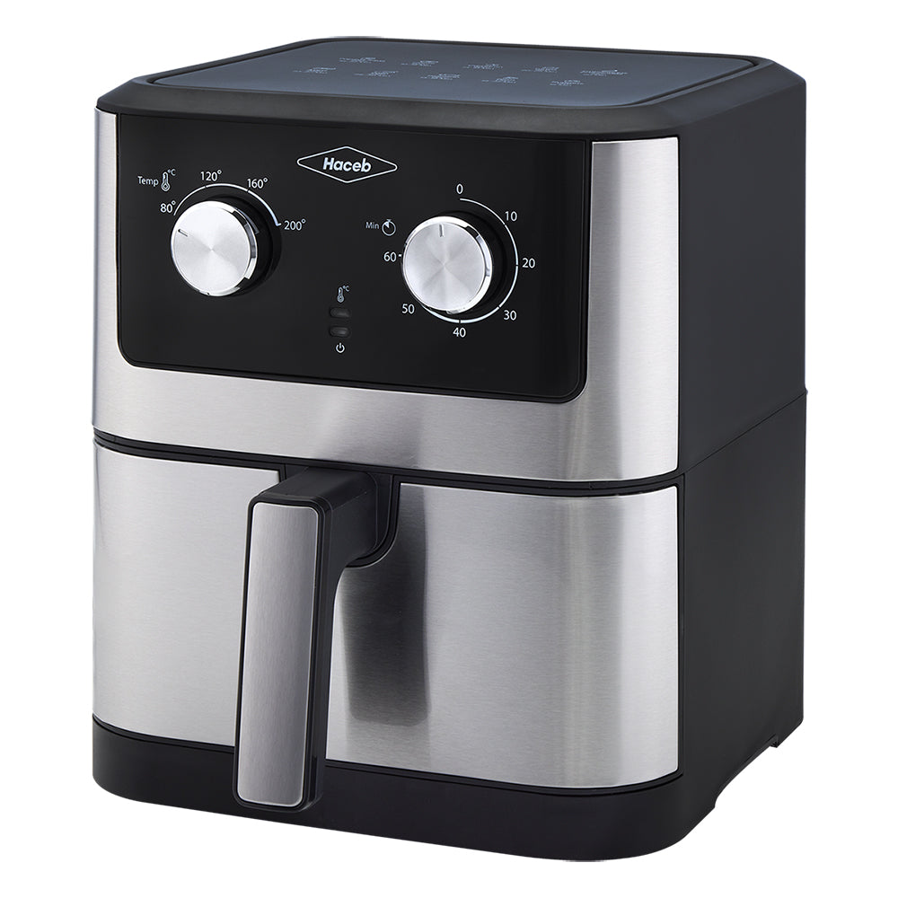 Freidora de Aire Haceb 6 litros  Inox Negra