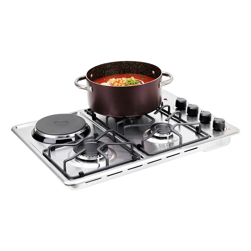 Estufa de Empotrar Haceb Inox 60x43 Mixta 120V a Gas Natural
