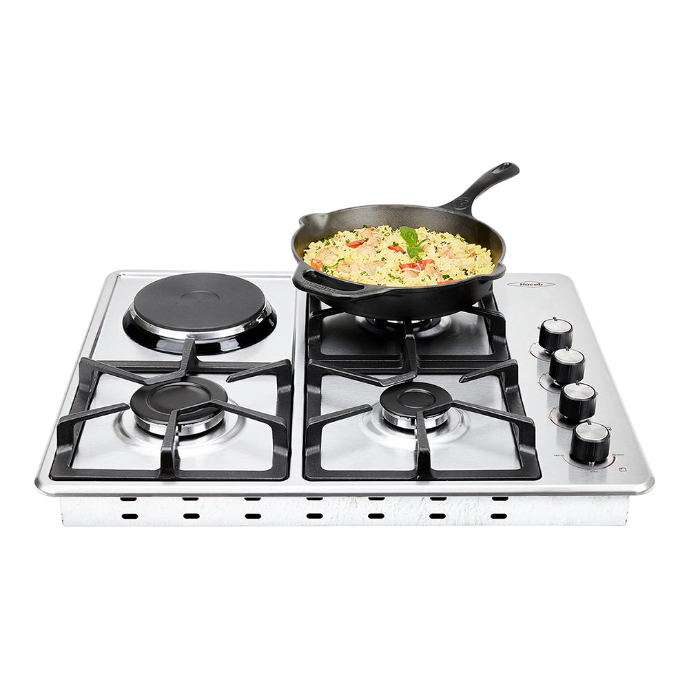 Estufa de Empotrar Haceb Inox 60x51 Mixta 120v a Gas Natural