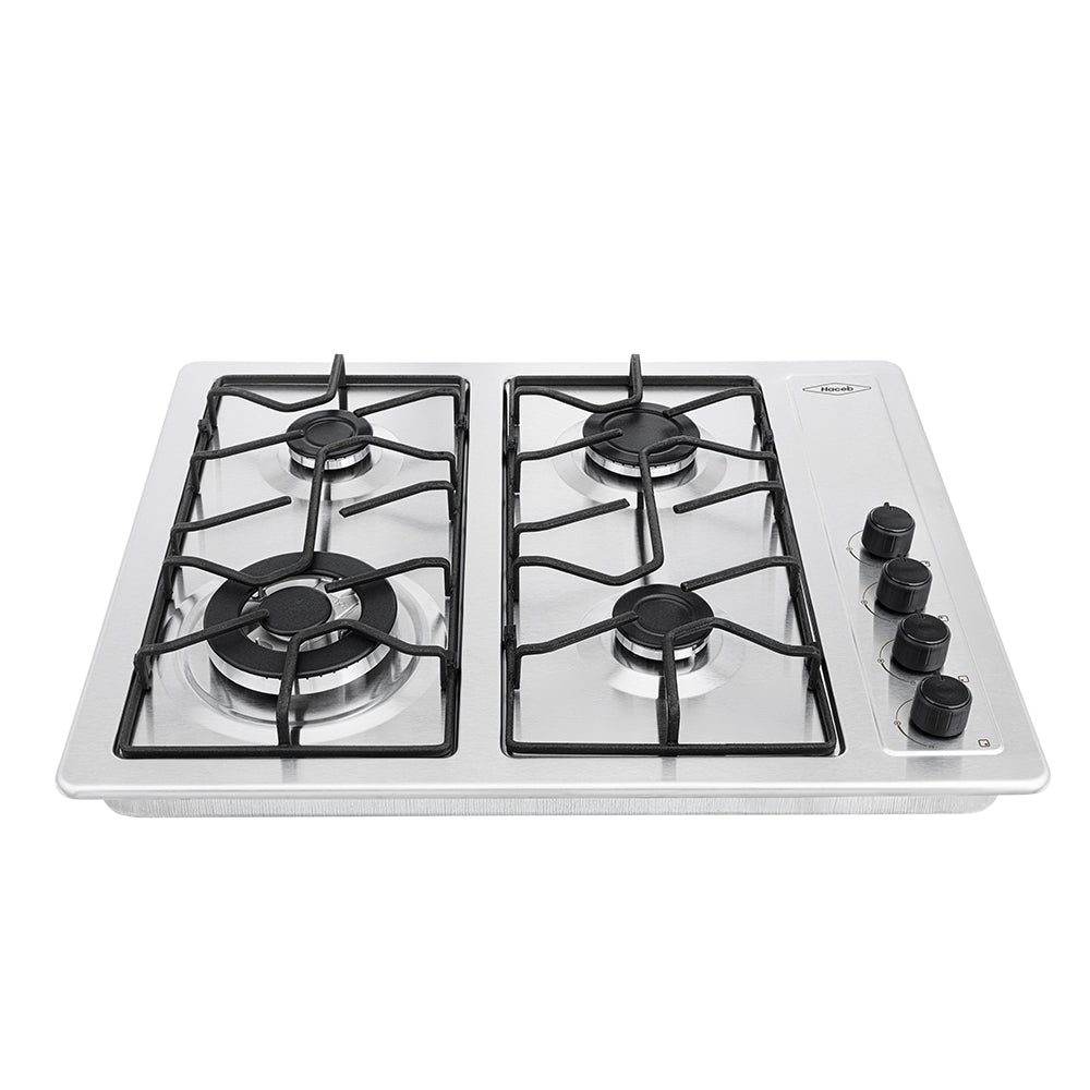Estufa de empotrar inox 66X54 cm triple corona a gas natural Haceb