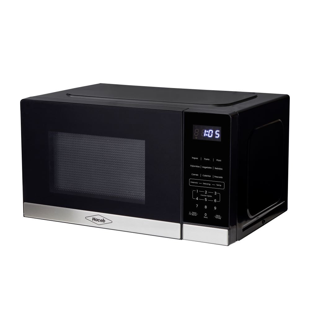 Horno Microondas Haceb 0.7  20L Tipo Push, Negro