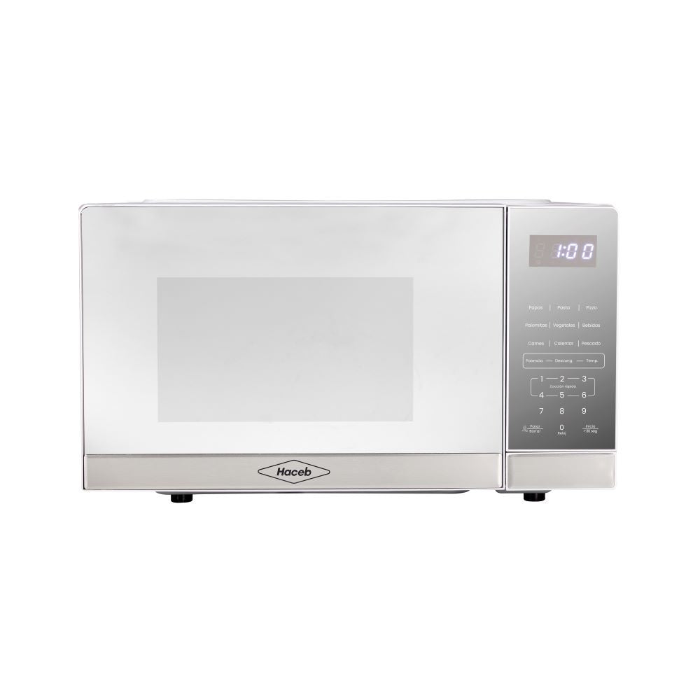 Horno Microondas 0.7  20L Tipo Push, Plateado