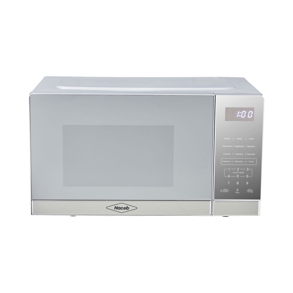 Horno Microondas 0.7  20L Tipo Push, Plateado