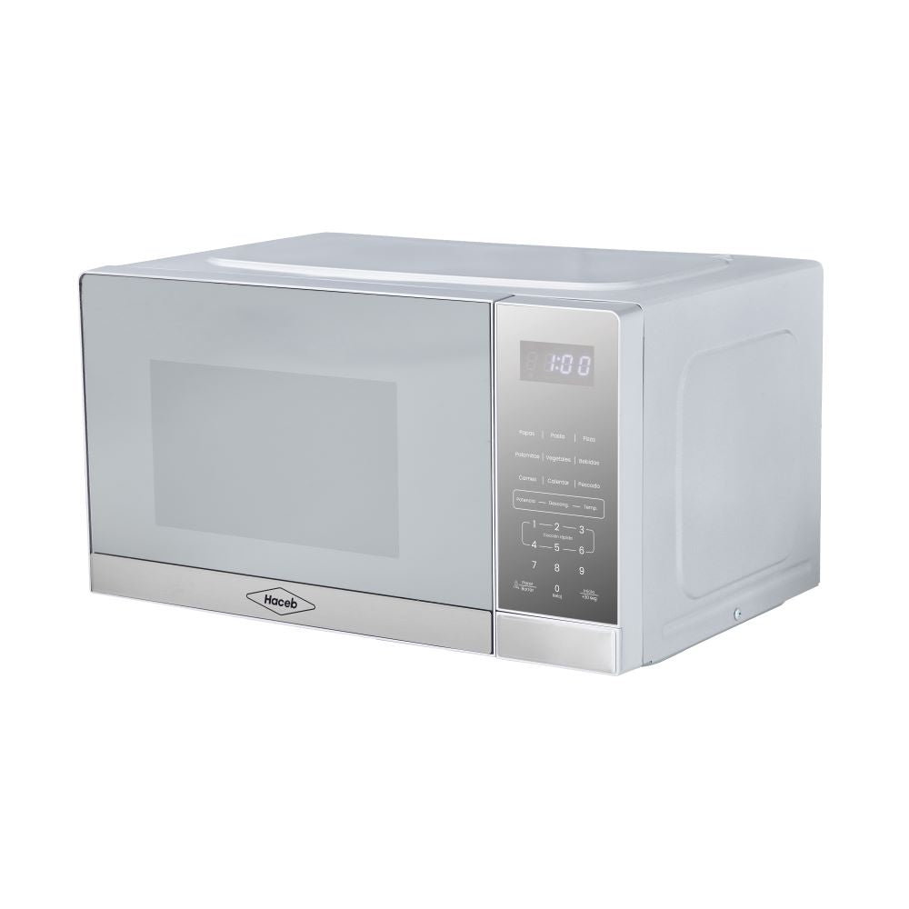Horno Microondas 0.7  20L Tipo Push, Plateado