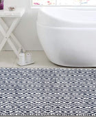 Ramanta Home Alfombra 100% algodón con diamantes de 21 x 34 pulgadas, tejida a...