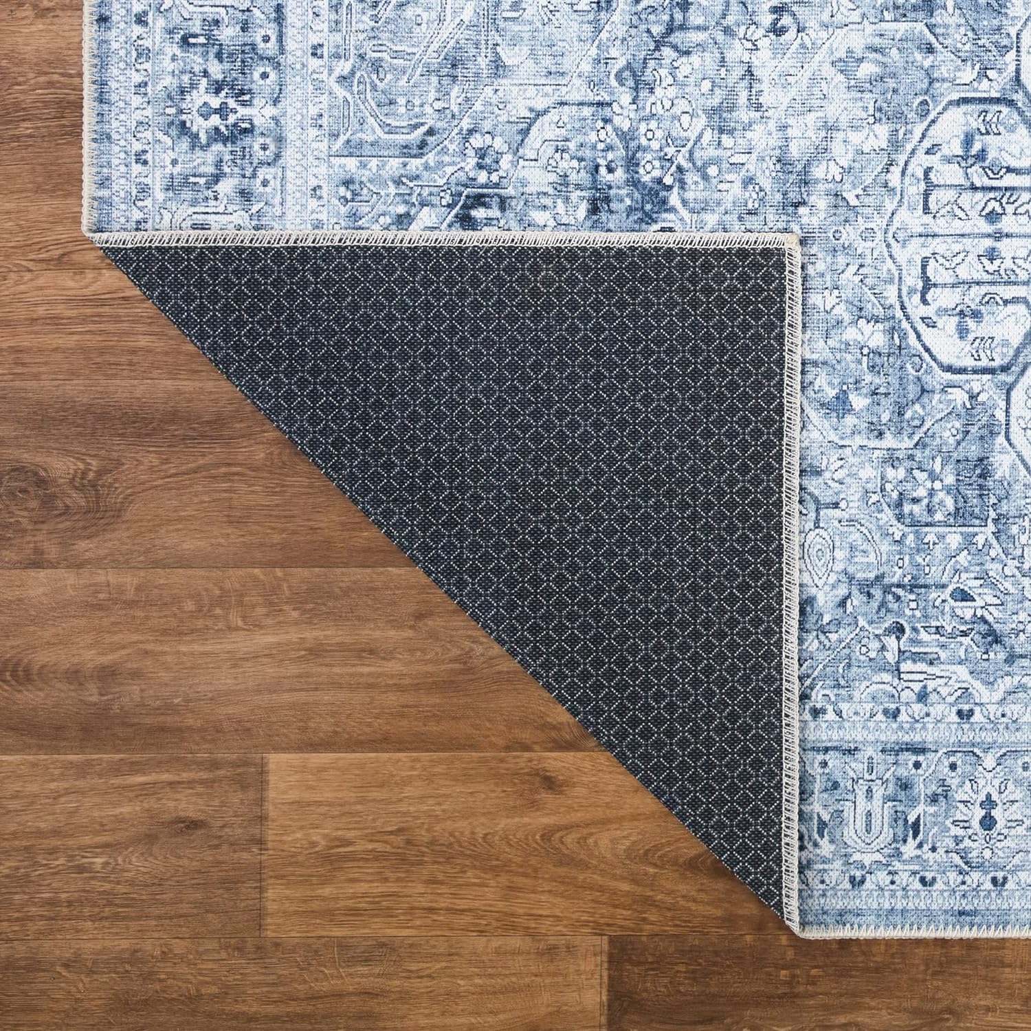 Bloom Rugs - Tapete tipo medallón tradicional para sala de estar, lavable y...