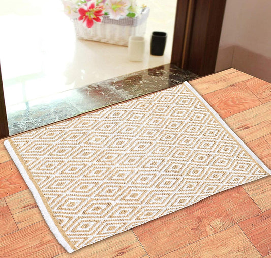 Ramanta Home Alfombra 100% algodón con diamantes de 21 x 34 pulgadas,...