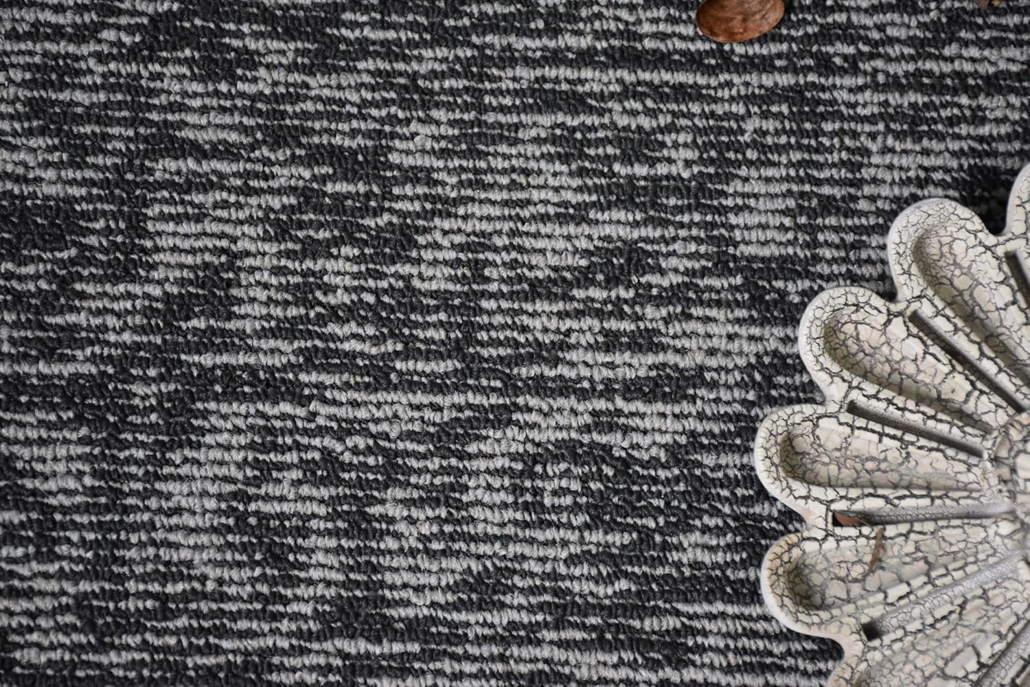 Furnish my Place Alfombra moderna para interiores y exteriores, color negro,...