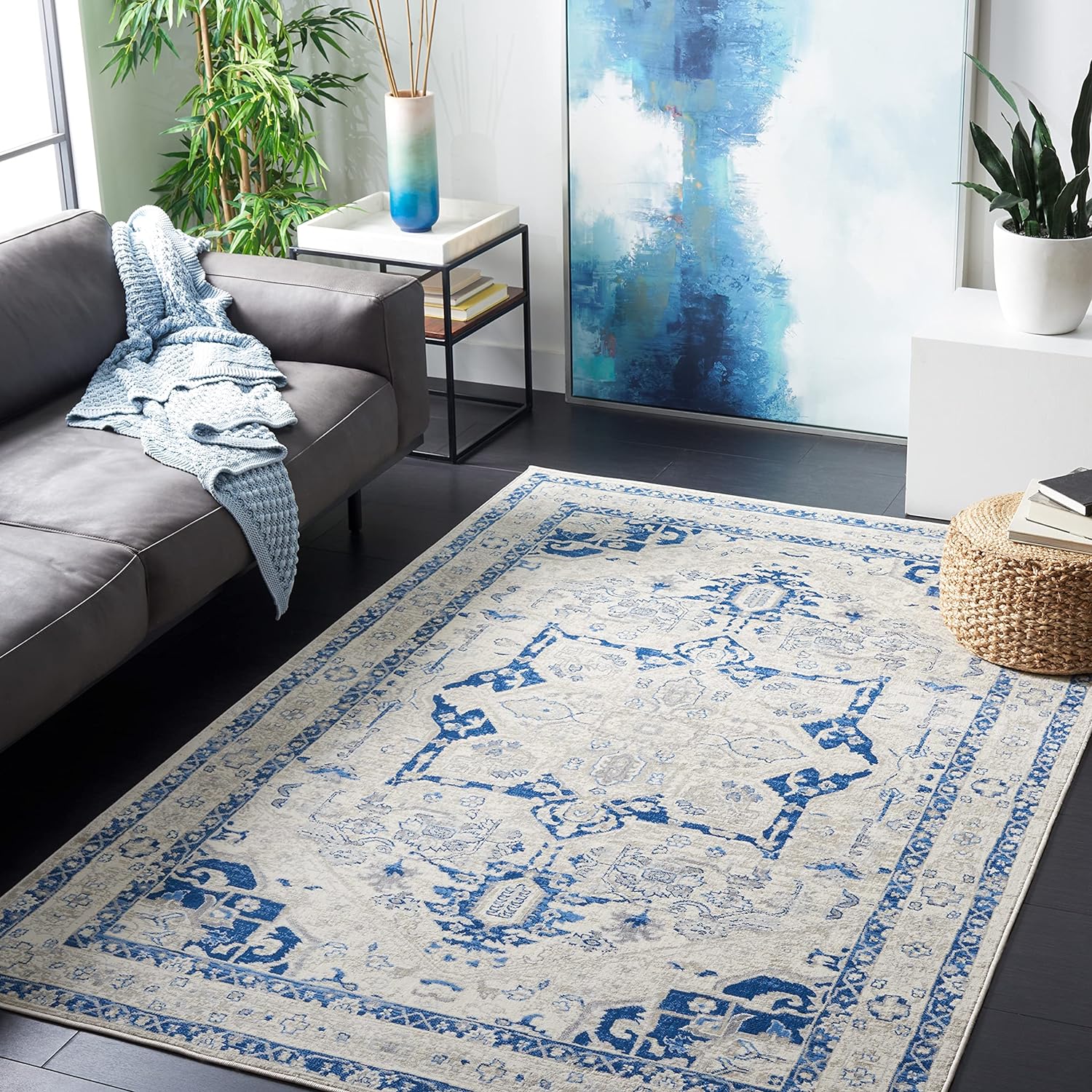 SAFAVIEH Brentwood Collection - Alfombra decorativa de 3 x 5 pies, diseño...