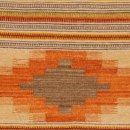 Kilim Collection NVK177A Alfombra cuadrada de lana tribal del suroeste de 7