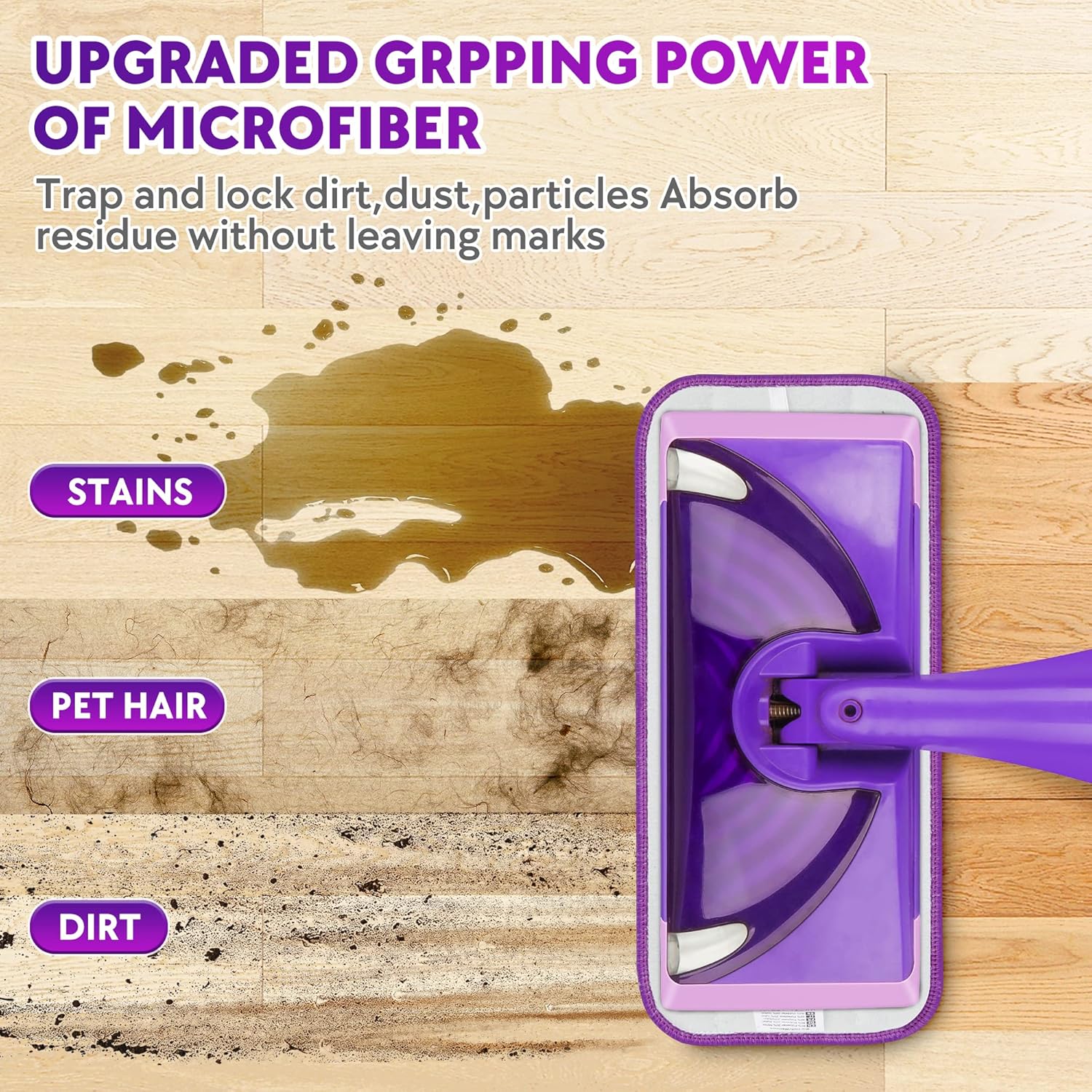 Almohadillas reutilizables para trapeador Swiffer Wet Jet, paquete de 6...