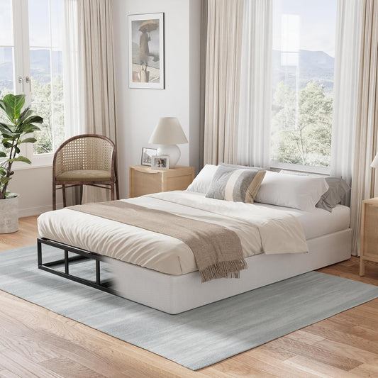 Queen Box Spring Base de colchón de 9 pulgadas de alto perfil con marco de