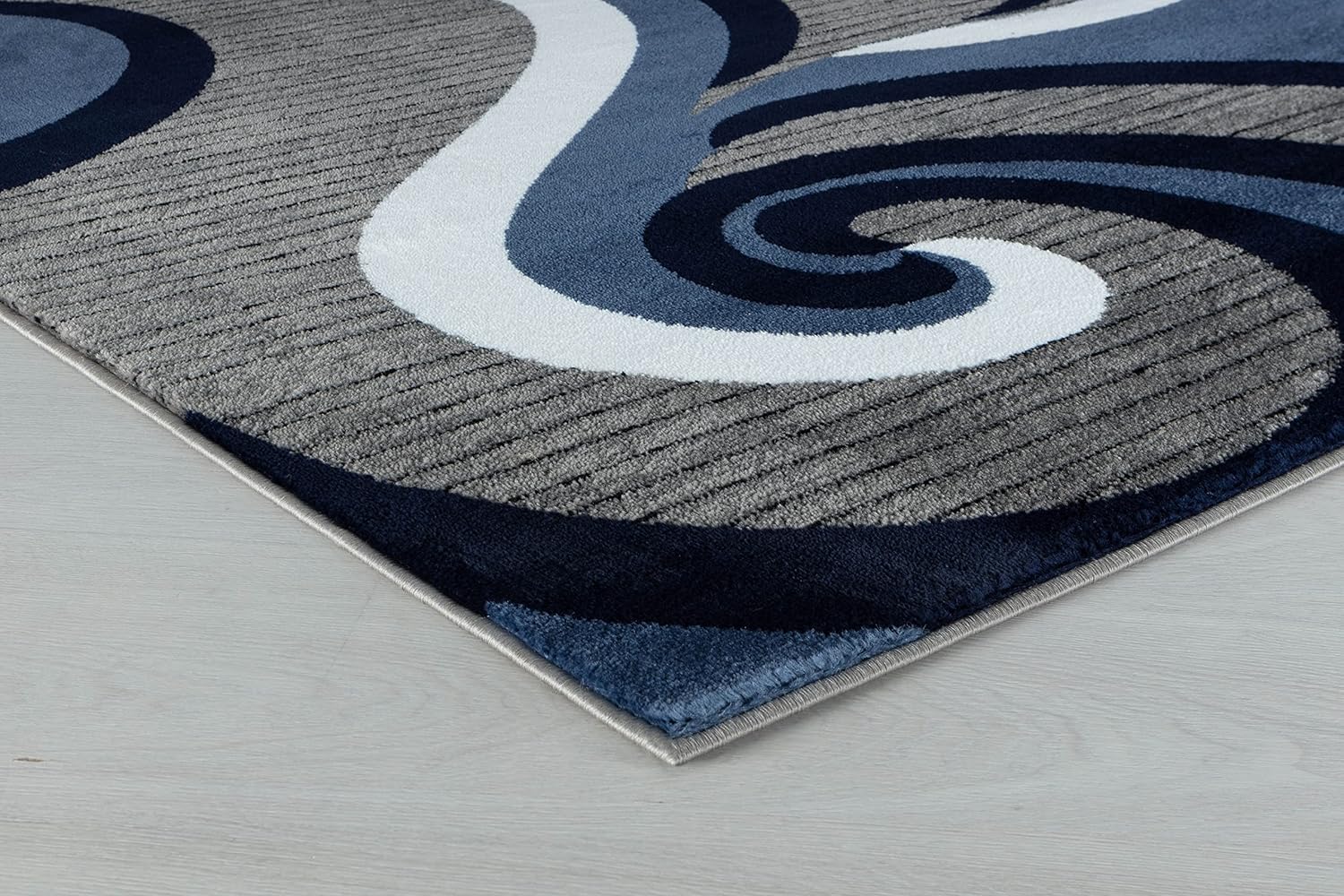 GLORY RUGS Alfombra moderna con diseño de remolinos para dormitorio, sala de...