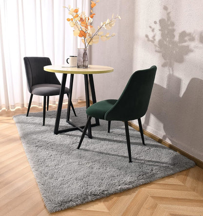 Alfombra de área gris para dormitorio, sala de estar, decoración del hogar, 6 x