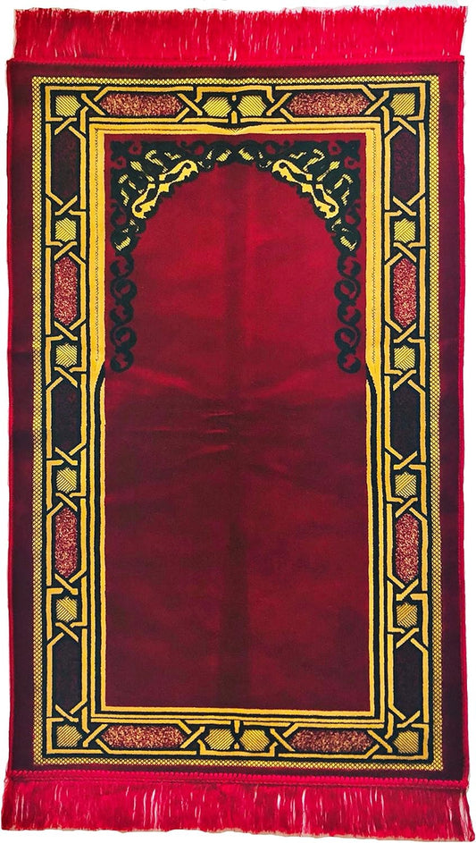 Alfombra de oración musulmana  alfombra  alfombra - Janamaz Sajda (rojo 2)