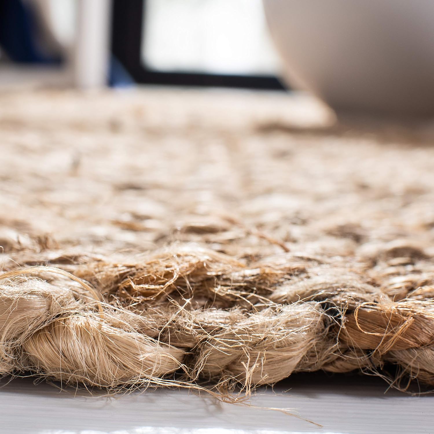 Alfombra de área de yute natural tejido a mano Safavieh NF467A, de la colección...