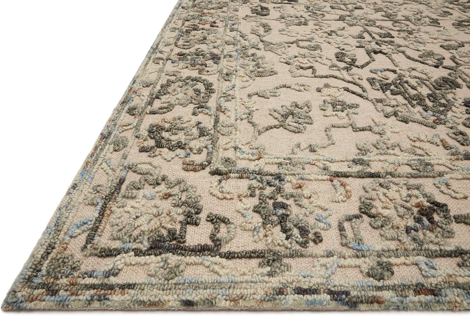 Halle Collection HAE-05 Alfombra decorativa gris cielo de 3 pies 6 pulgadas x 5