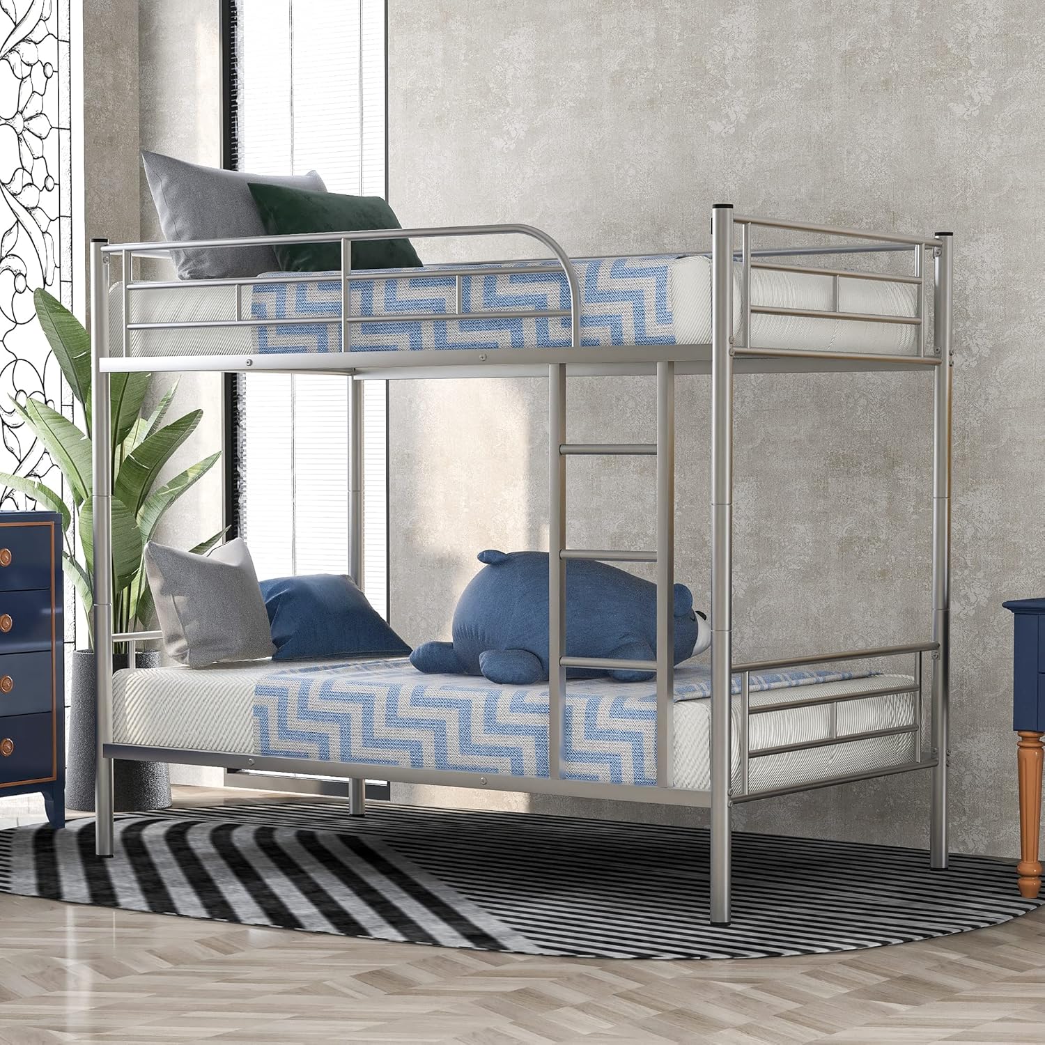 Harper & Bright Designs Literas de tamaño individual sobre individual, litera...