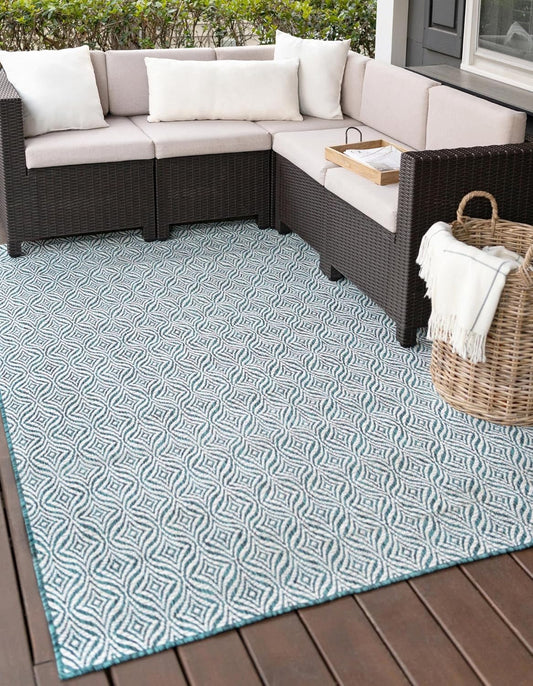 Unique Loom Outdoor Trellis Collection - Alfombra decorativa con diseño de...