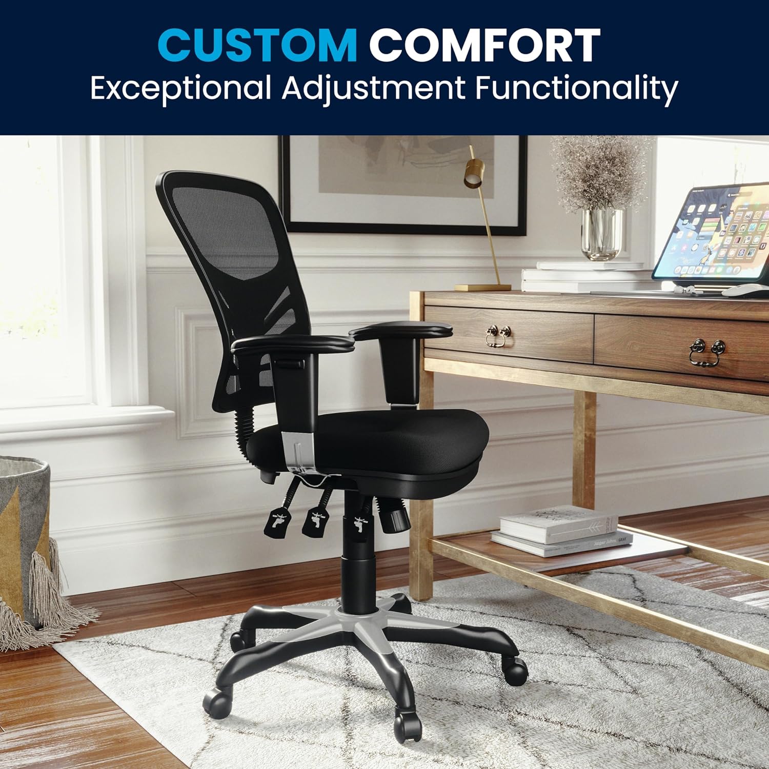Flash Furniture Nicholas Silla giratoria de oficina y juegos, ergonómica, de...
