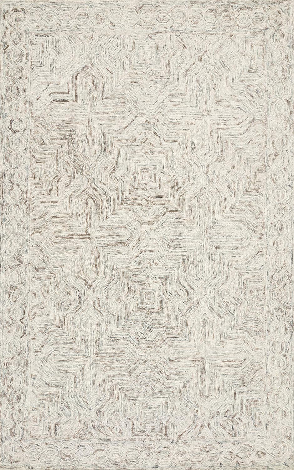 Ziva Collection ZV-01 Alfombra de pasillo neutra de 2 pies y 6 pulgadas x 13