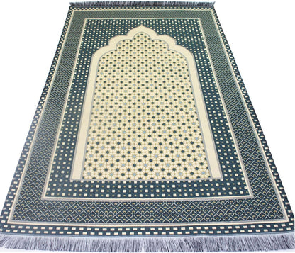 Alfombra de oración islámica turca Janamaz Sajjadah Alfombra de algodón tejido