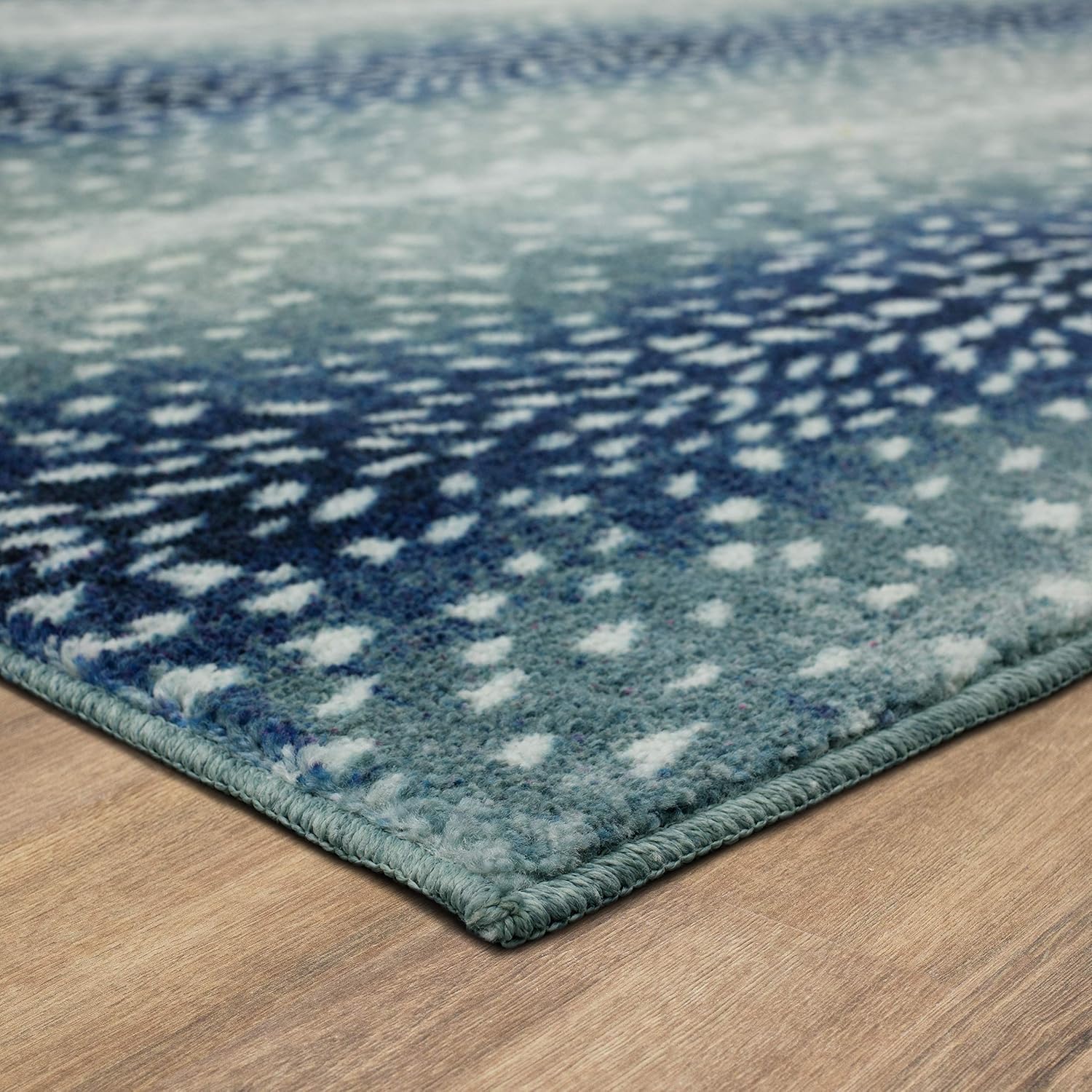 Mohawk Home Alfombra de corredor con estampado animal azul de piel de antílope...