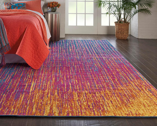 Nourison Passion Abstract - Alfombra multicolor de 6 pies 7 pulgadas x 9 pies 6...