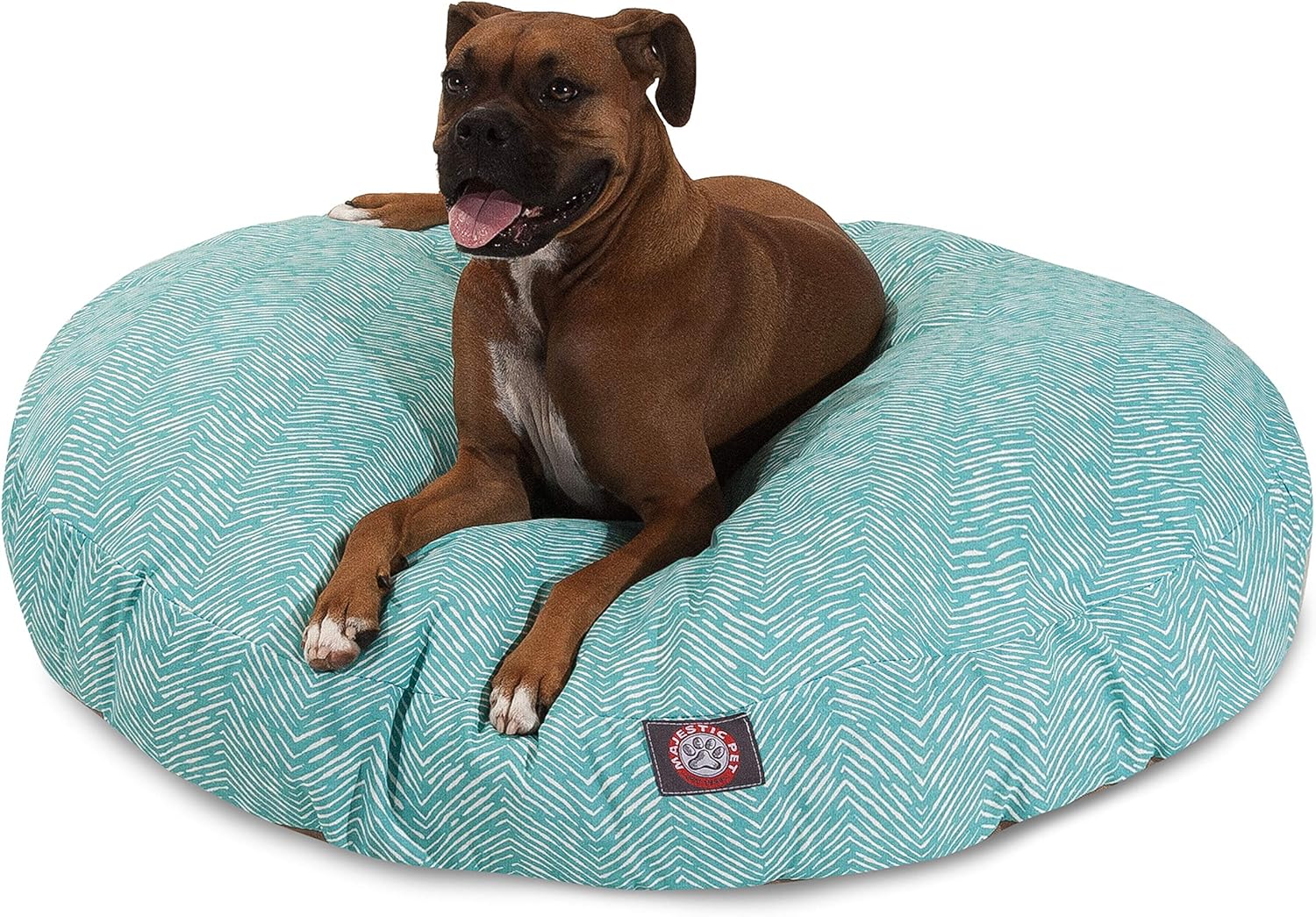 Majestic Pet Teal Native - Cama redonda grande para perros para interiores y...