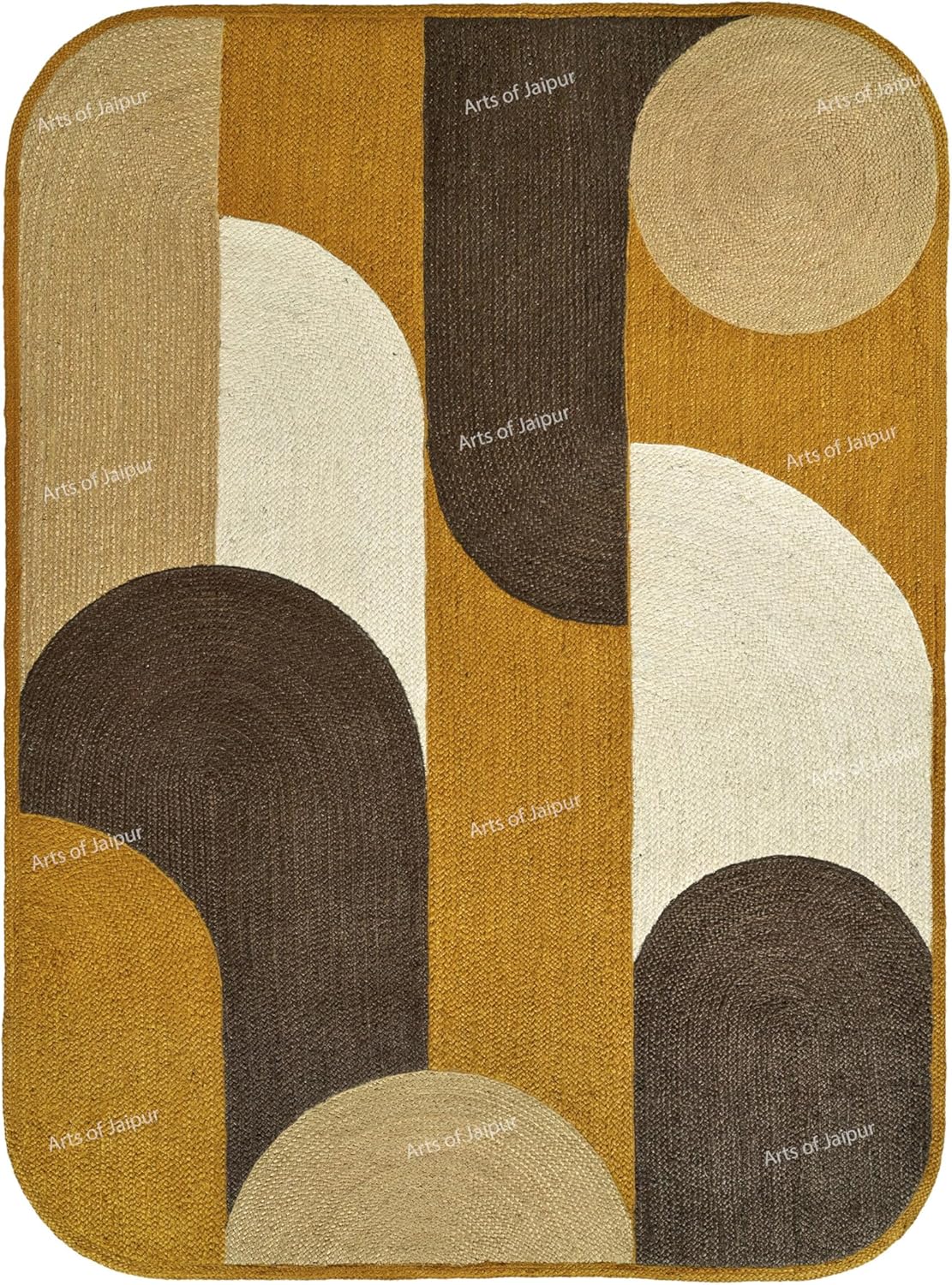 Collection - Alfombra de pasillo de yute de 3 x 10 pies, alfombra trenzada...