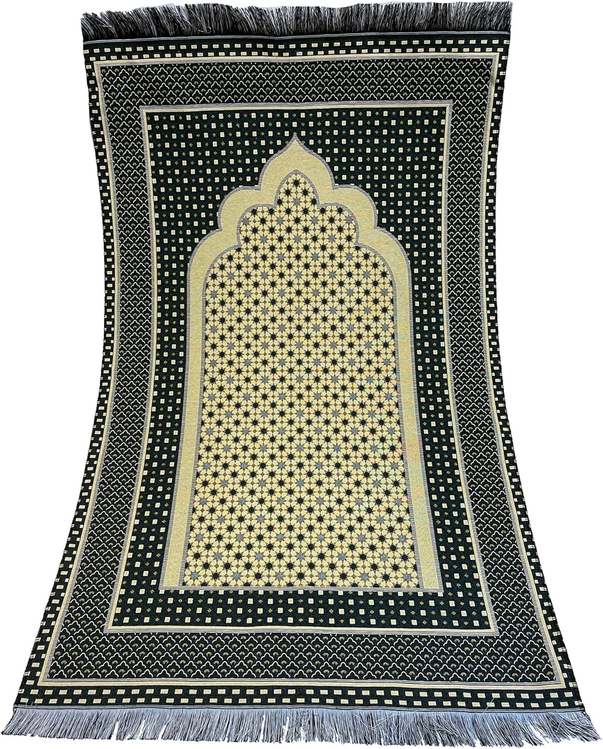 Alfombra de oración islámica turca Janamaz Sajjadah Alfombra de algodón tejido