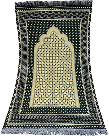 Alfombra de oración islámica turca Janamaz Sajjadah Alfombra de algodón tejido