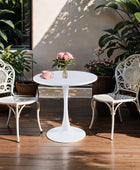 Mesa redonda blanca, mesa de comedor moderna, mesa de tulipán de 24 pulgadas,
