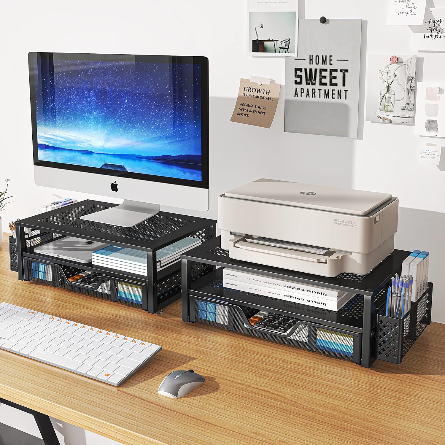 Simple Trending Soporte de monitor de metal de 2 niveles para monitor y...