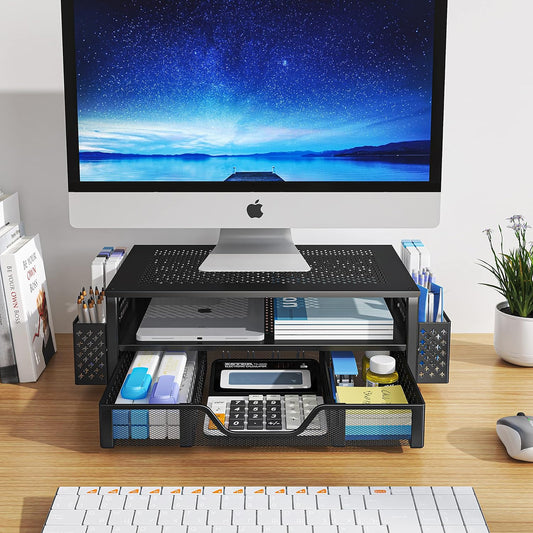 Simple Trending Soporte de monitor de metal de 2 niveles para monitor y...