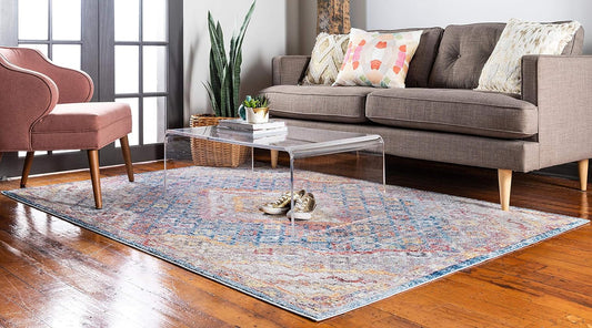 Unique Loom Brighton Collection - Alfombra vibrante con estampado tradicional,...