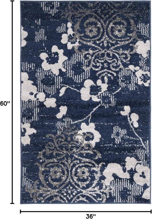 SAFAVIEH - Alfombra Adirondack con diseño floral de damasco desgastado, no...