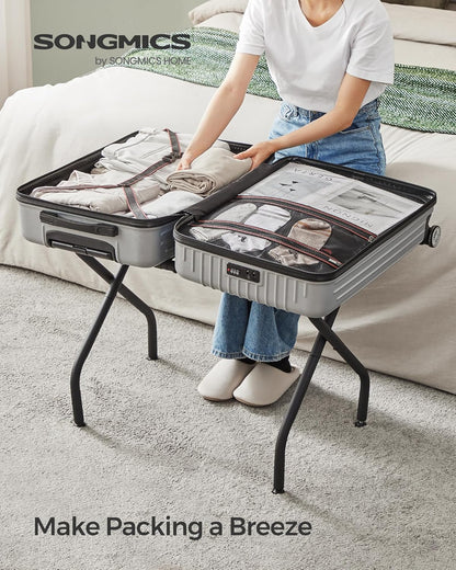 Portaequipajes para habitación de invitados, juego de 2 soportes para maleta,