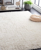 SAFAVIEH Malibu Shag Collection - Alfombra de área de 5 x 8 pies, color blanco,...