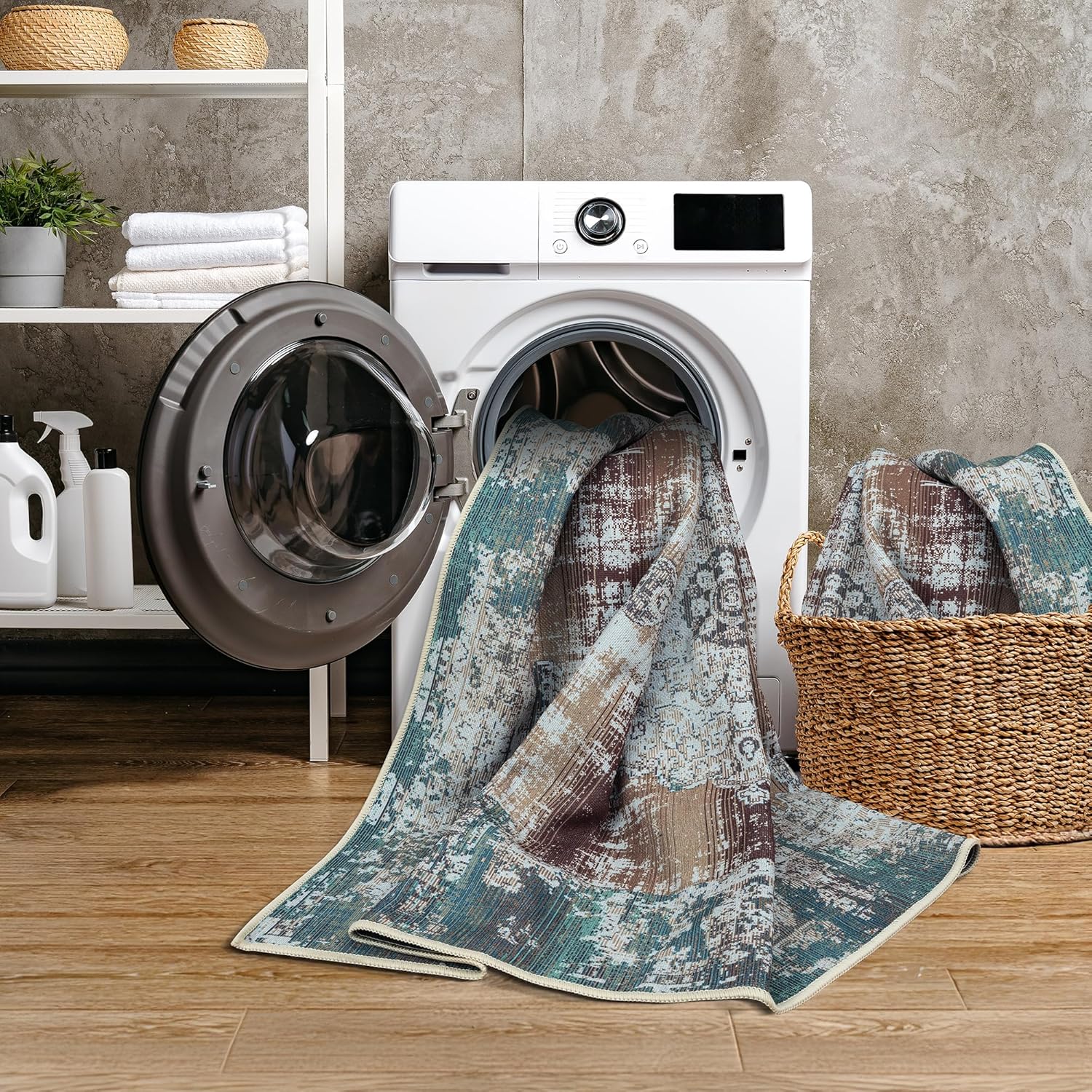 GLN Rugs - Alfombra lavable a máquina para sala de estar, dormitorio, cuarto de...