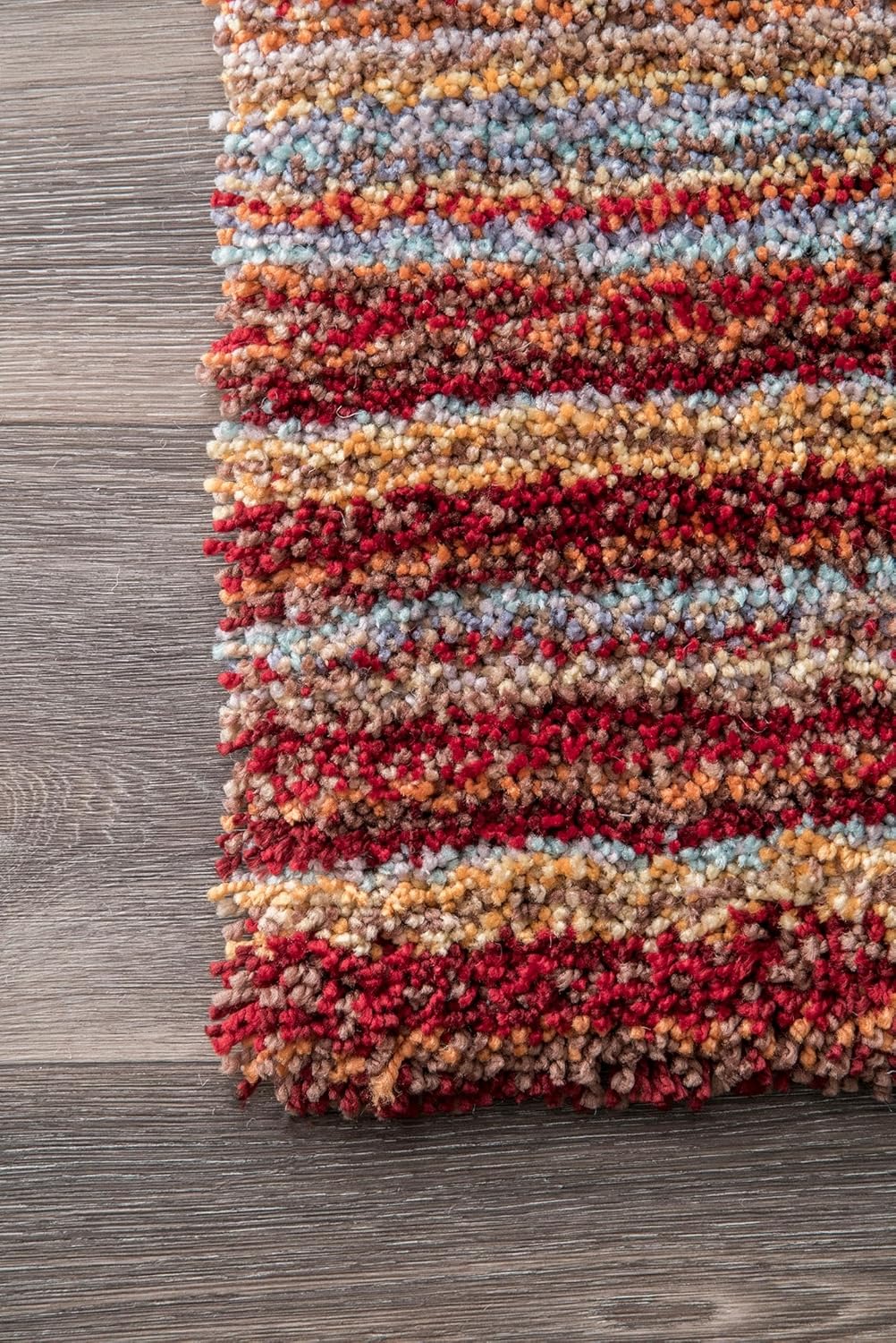 nuLOOM Classie - Alfombra de pelo liso, 5 x 8 pies, color rojo multicolor