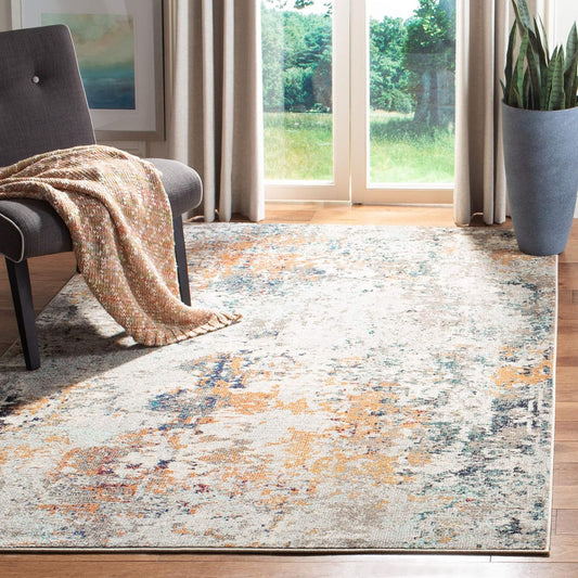 Madison Collection Alfombra extragrande de 12 x 15 pies, color gris y beige,