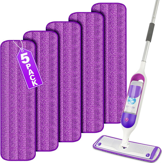 Paquete de 5 almohadillas reutilizables para trapeador Swiffer PowerMop,...