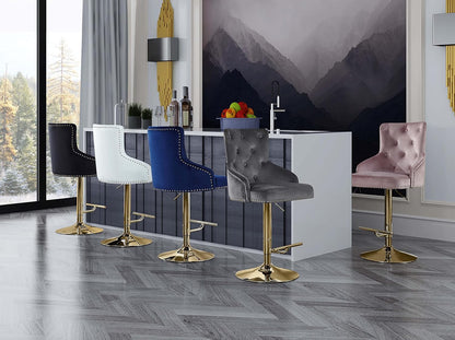 Colección Claude Modern Barra ajustable tapizada de terciopelo contemporáneo
