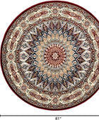 Unique Loom Colección Narenj - Adams - Alfombra redonda de 5 pies 1 pulgada,...