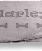 Custom Catch - Manta personalizada para perro, gris o beige, tamaño S