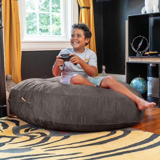 Jaxx Bean Bags Cocoon Junior - Puf de microgamuza para niños, 4 pies, color...