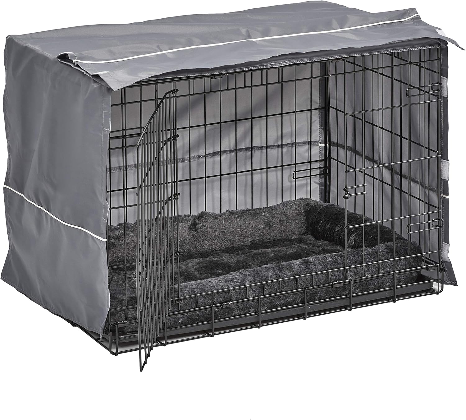 MidWest Homes for Pets El kit de jaula para perros de doble puerta incluye una...